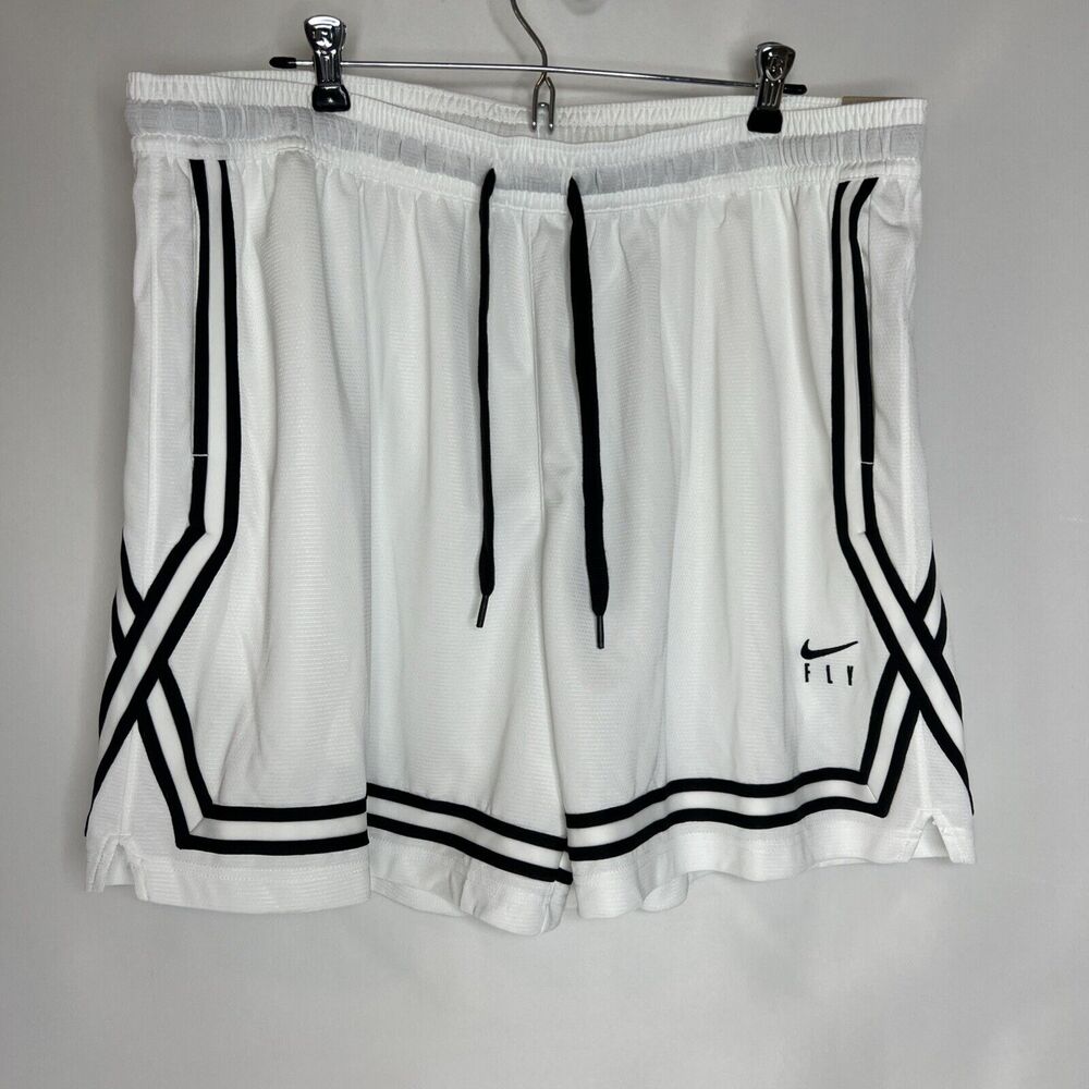 Nike Shorts Women's 2XL White Basketball Fly Crossover New